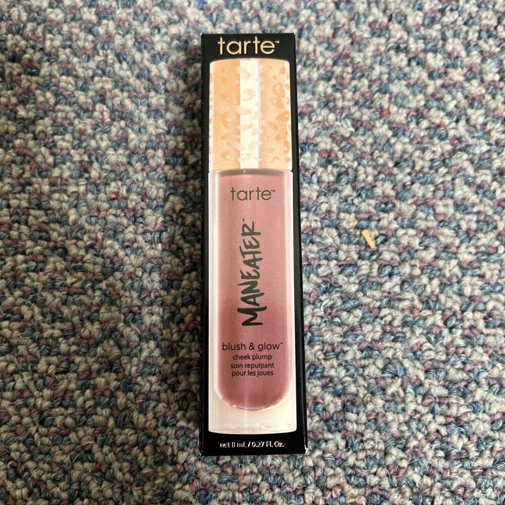 Tarte RASPBERRY Maneater Satin Blush & Glow Cheek Plump .27 oz.